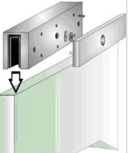 Bracket Magnetic Lock 280kg U-bracket for glass door without frame ...